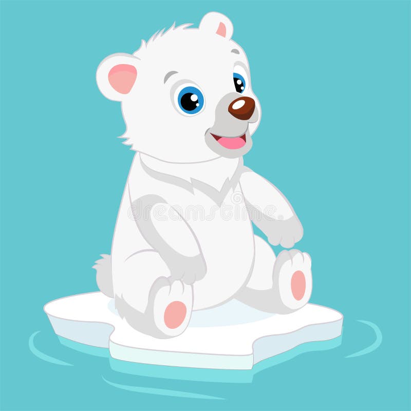 Nette glückliche kleine Eisbär-Vektor-Illustration Lächelnder polarer Teddy Bear vektor abbildung Nette glückliche kleine Eisbär-Vektor-Illustration Lächelnder polarer Teddy Bear vektor abbildung