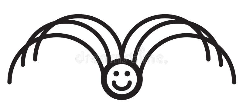 Eine lächelnde Spinne stock abbildung. Illustration von