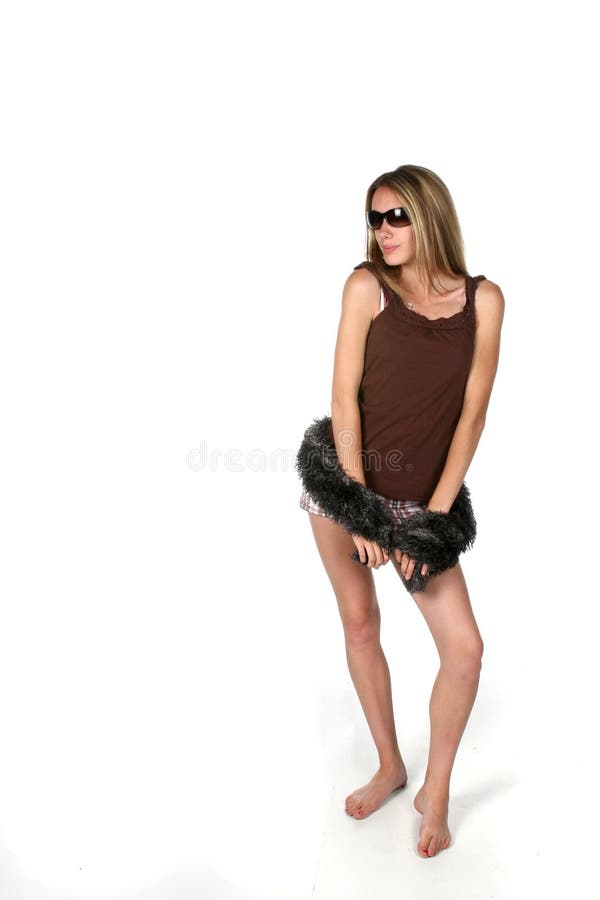 Nette Jugendliche, die mit schwarzem Schal spielt stockfotos Nette Jugendliche, die mit schwarzem Schal spielt stockfotos