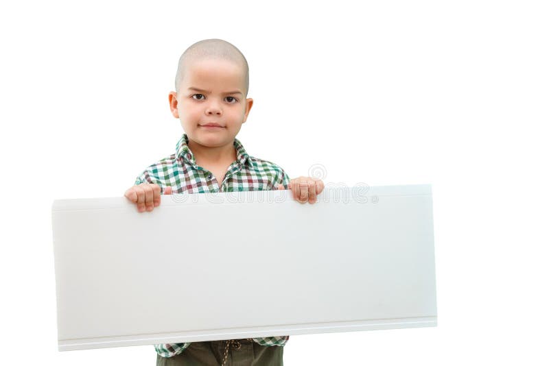 Nette Jungenstellung mit leerem freiem Raum in den Händen, lokalisiert auf Weiß stockfoto Nette Jungenstellung mit leerem freiem Raum in den Händen, lokalisiert auf Weiß stockfoto