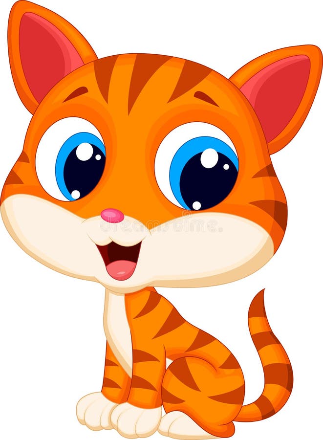 Illustration of Cute cat cartoon. Illustration of Cute cat cartoon