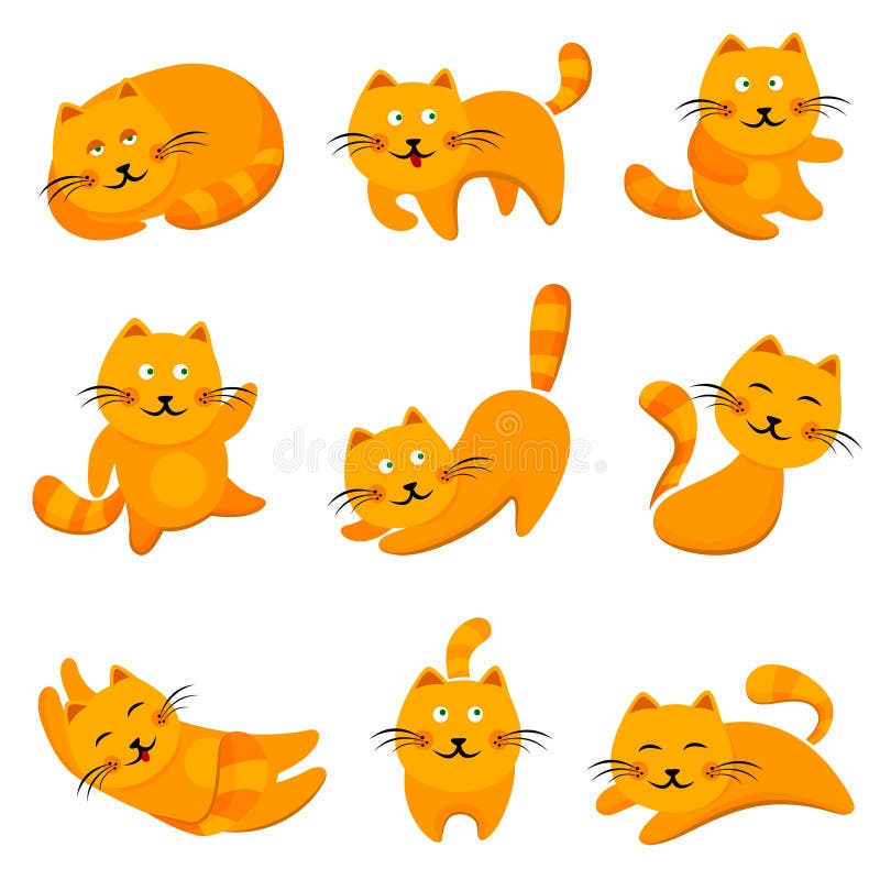 Nette Katzen der Karikatur stock abbildung Nette Katzen der Karikatur stock abbildung