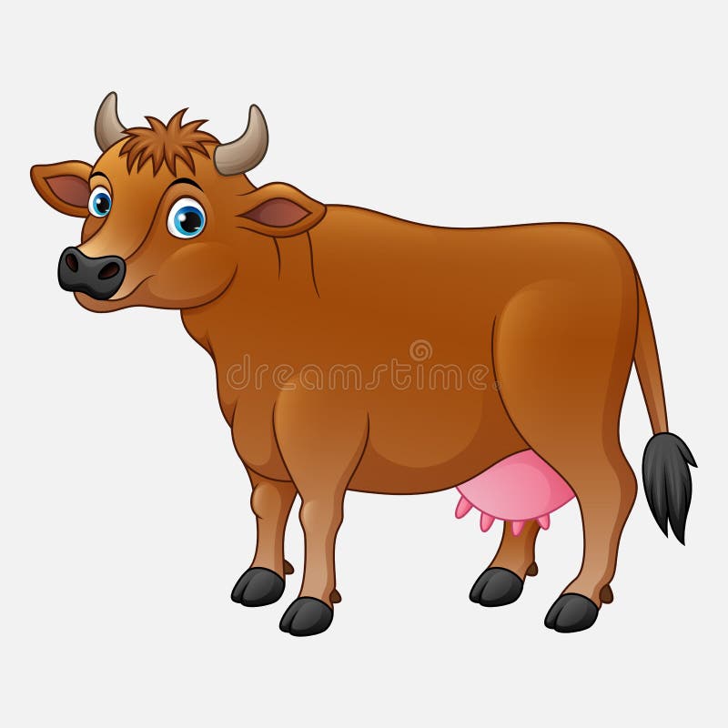 Nette Kuhkarikatur stock abbildung Nette Kuhkarikatur stock abbildung