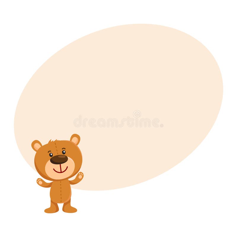Nette Retrostilteddybär-Charakterstellung, lächelnd und grüßen vektor abbildung Nette Retrostilteddybär-Charakterstellung, lächelnd und grüßen vektor abbildung