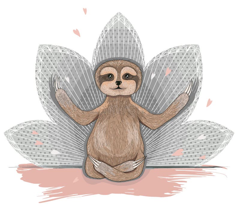 Nette Trägheitsmeditation vektor abbildung Nette Trägheitsmeditation vektor abbildung