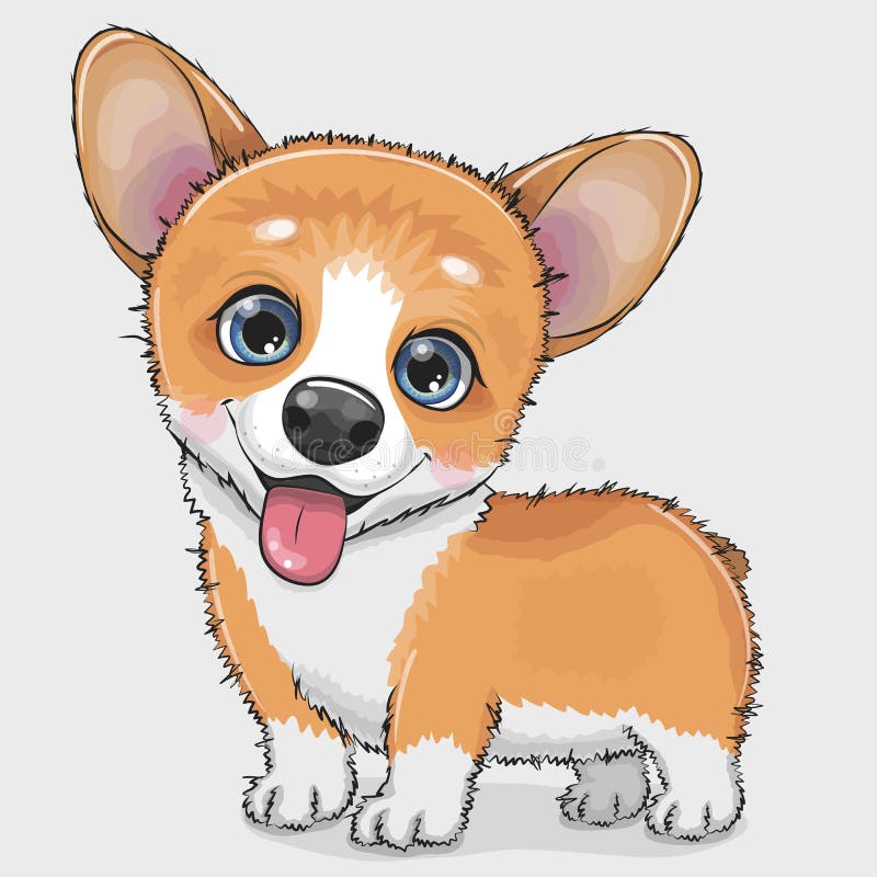 Netter Karikatur Hundcorgi stock abbildung Netter Karikatur Hundcorgi stock abbildung