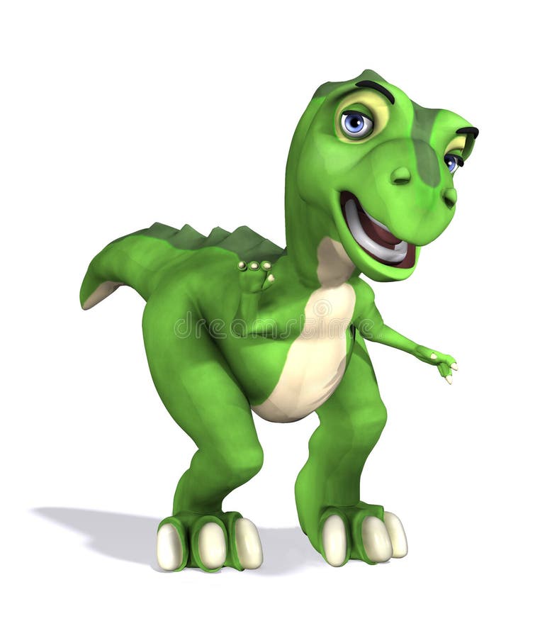 Netter Kleiner Karikatur-Dinosaurier Stock Abbildung - Illustration von