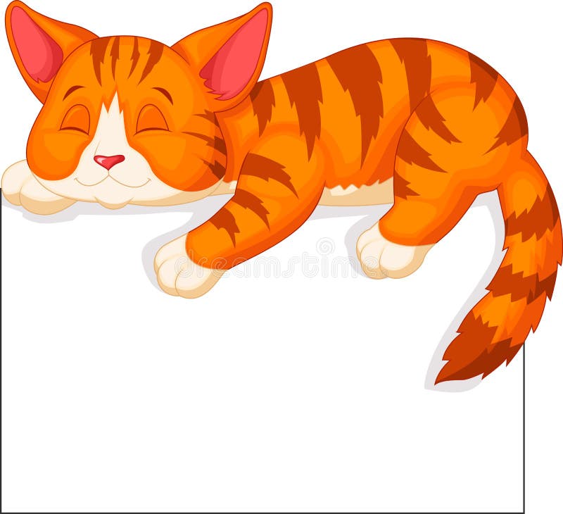 Illustration of Cute cat cartoon sleeping. Illustration of Cute cat cartoon sleeping