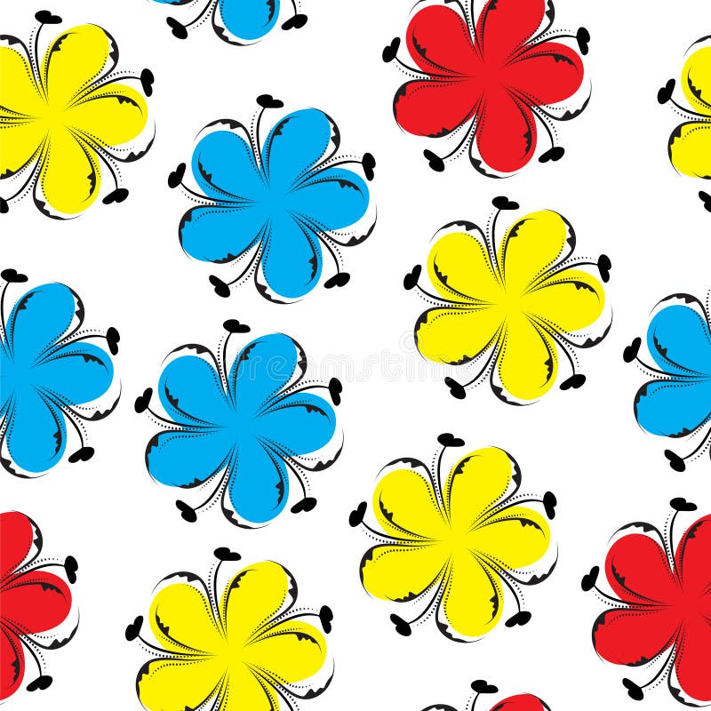 Nettes nahtloses mit Blumenmuster, Blumenhintergrund des hellen Sommers Blumenbeschaffenheit vektor abbildung