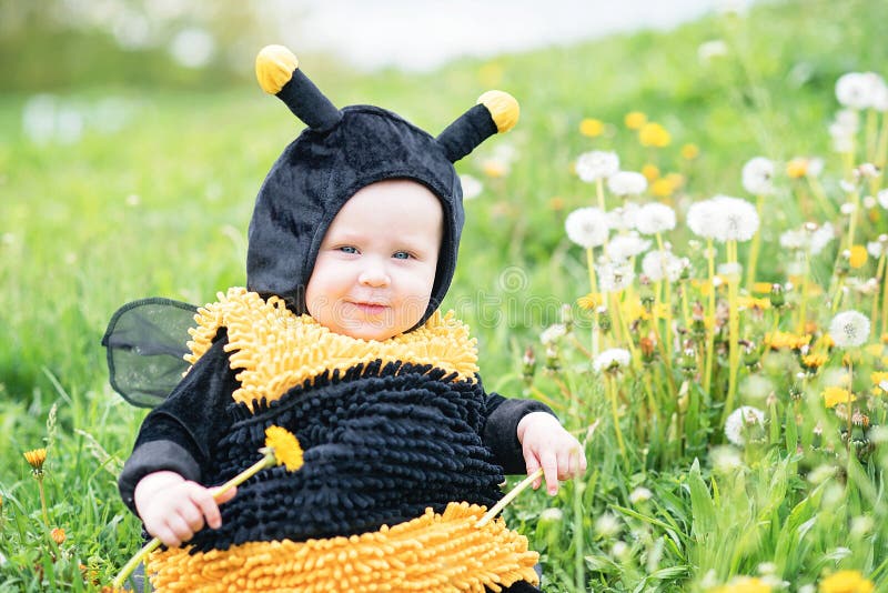 cute and cheerful portrait of little child sitting in blooming flowers of dandelion in yellow bee costume. concept nature and imagination. baby girl dressed as a bee. honey allergy, spring, beautiful, happiness, caucasian, grass, smile, kid, childhood, halloween, adorable, young, joy, meadow, fun, person, wasp, small, infant, insect, outside, park, fly, wings, sweet, bumblebee, female, pretty, expression, face, attractive, holiday, funny, green, horizontal. cute and cheerful portrait of little child sitting in blooming flowers of dandelion in yellow bee costume. concept nature and imagination. baby girl dressed as a bee. honey allergy, spring, beautiful, happiness, caucasian, grass, smile, kid, childhood, halloween, adorable, young, joy, meadow, fun, person, wasp, small, infant, insect, outside, park, fly, wings, sweet, bumblebee, female, pretty, expression, face, attractive, holiday, funny, green, horizontal