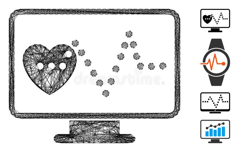 Netto-Cardio-Vektor-Mesh stock abbildung