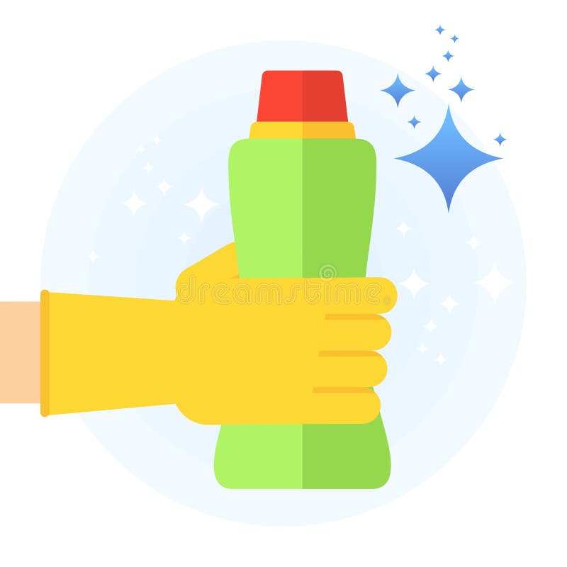 Nettoyez la main avec le détergent illustration libre de droits Nettoyez la main avec le détergent illustration libre de droits