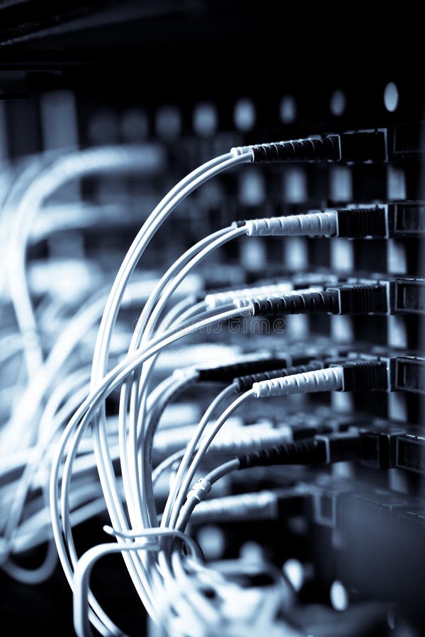 Network. A shot of network cables in a datacenter Network. A shot of network cables in a datacenter