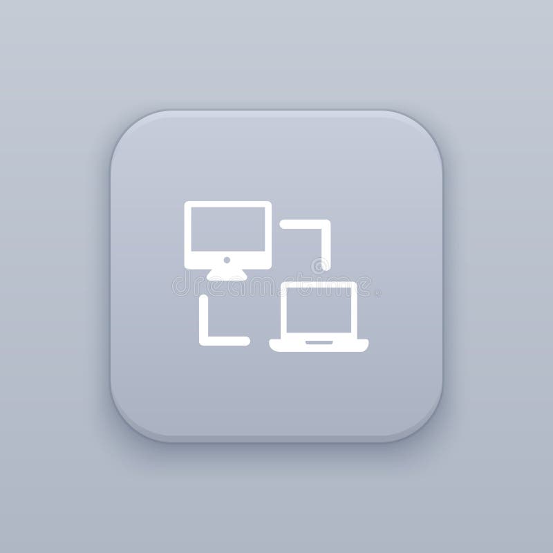 Network, connection gray vector button with white icon royalty free illustration