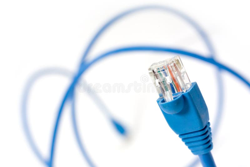 Network connection plug RJ-45 royalty free stock photography