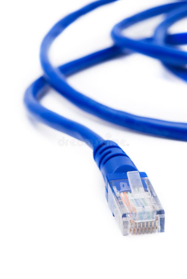 Network connection plug RJ-45 stock image