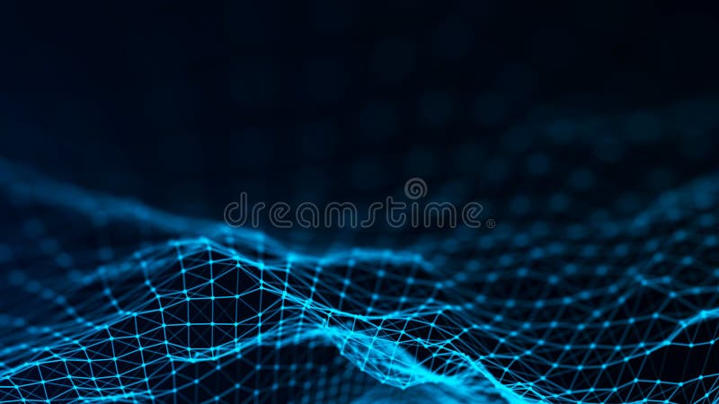 Network connection structure. Abstract technology background. Big data digital background. 3d rendering royalty free illustration
