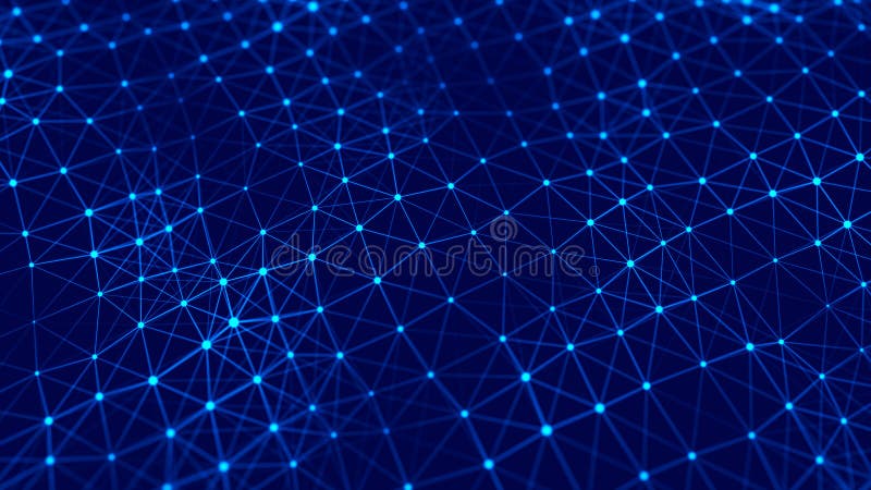 Network connection structure. Abstract technology background. Big data digital background. 3d rendering stock illustration