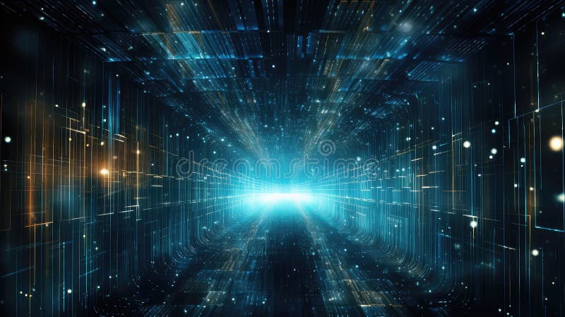 Network data tunnel royalty free illustration