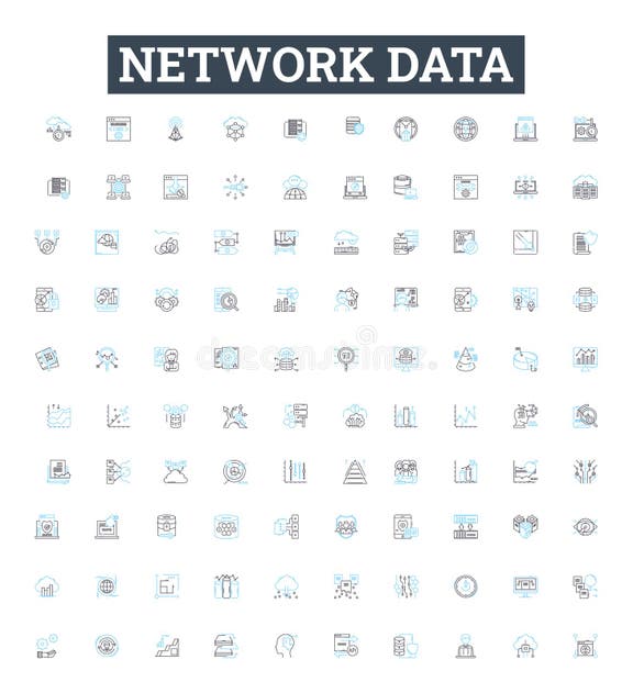 Network Data Vector Line Icons Set. Networking, Data, Transfer ...