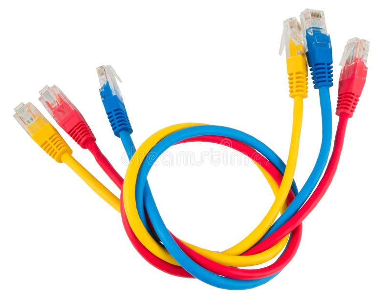 Back of wireless router stock photo. Image of link, cable 4717932