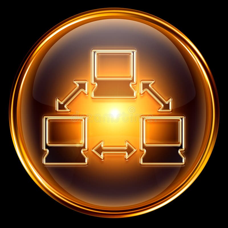 Network icon golden