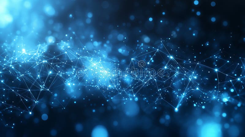 Network of lines connecting glowing dots forming a futuristic digital background vector illustration