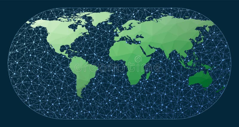 Network map of the world. vector illustration