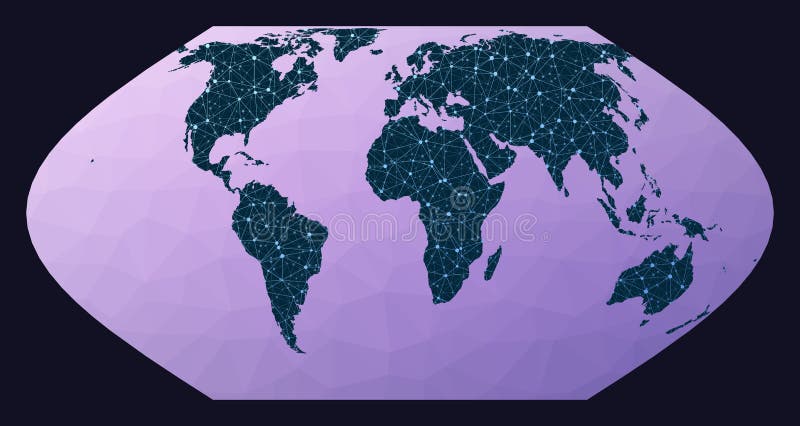 Network map of the world. royalty free illustration