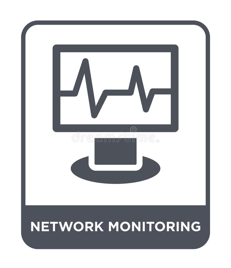 Network Monitoring Vector Linear Icon Isolated On Transparent