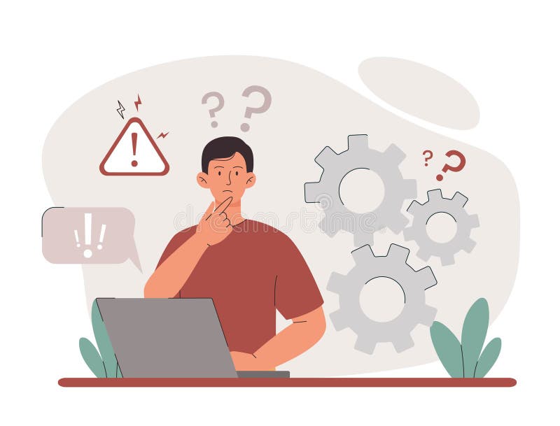 Network problem concept stock illustration. Illustration of electricity ...