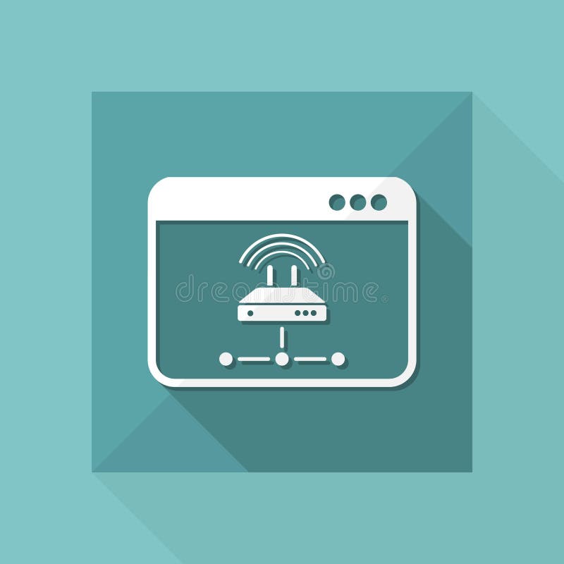 Wi-fi Network Router - Vector Web Icon Stock Vector - Illustration of