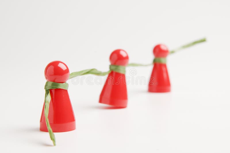 Network in a row stock images