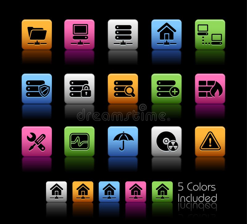 Network & Server // Colorbox Series stock illustration