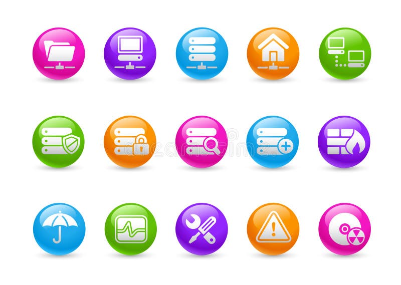 Network & Server // Raimbow Series stock illustration