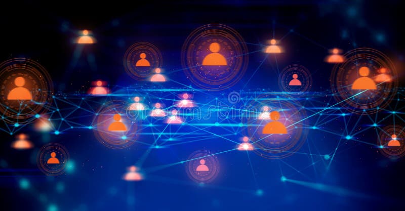 Network social online, background 3d illustration rendering, machine deep learning, data cloud storage digital, science neuron, pl vector illustration