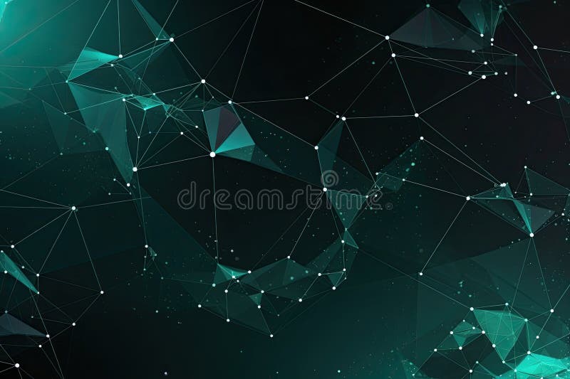 Network Technology Background. Computer brain concept. Generative AI vector illustration