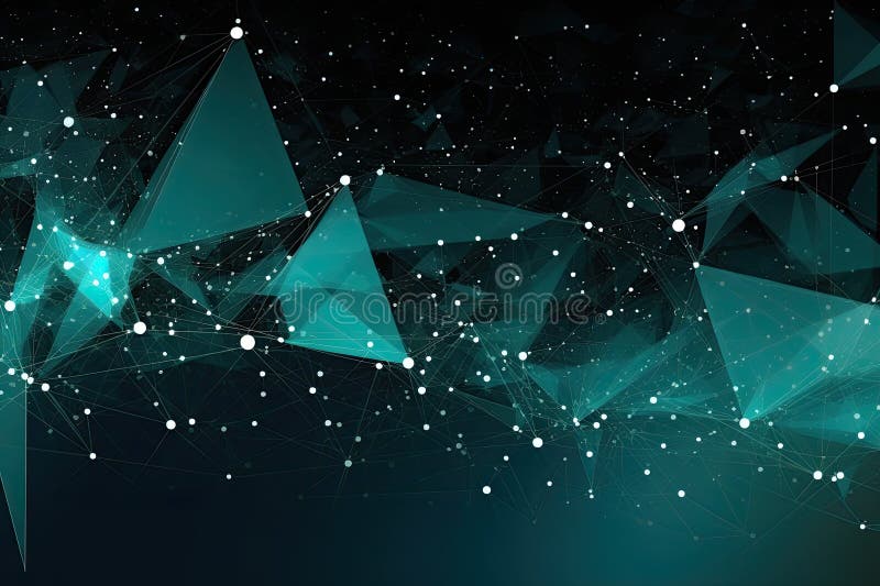 Network Technology Background. Computer brain concept. Generative AI stock illustration