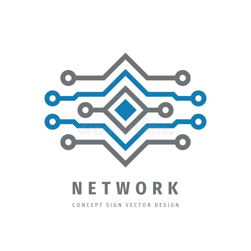 Network Technology Concept Business Logo Template Design. Stock Vector ...