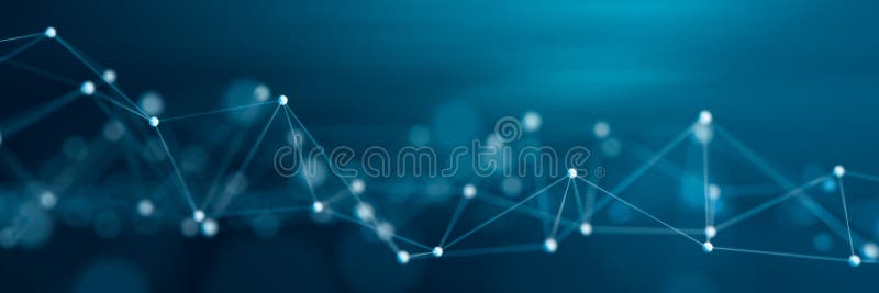 Network and telecommunication background. Digital Plexus tech banner. vector illustration