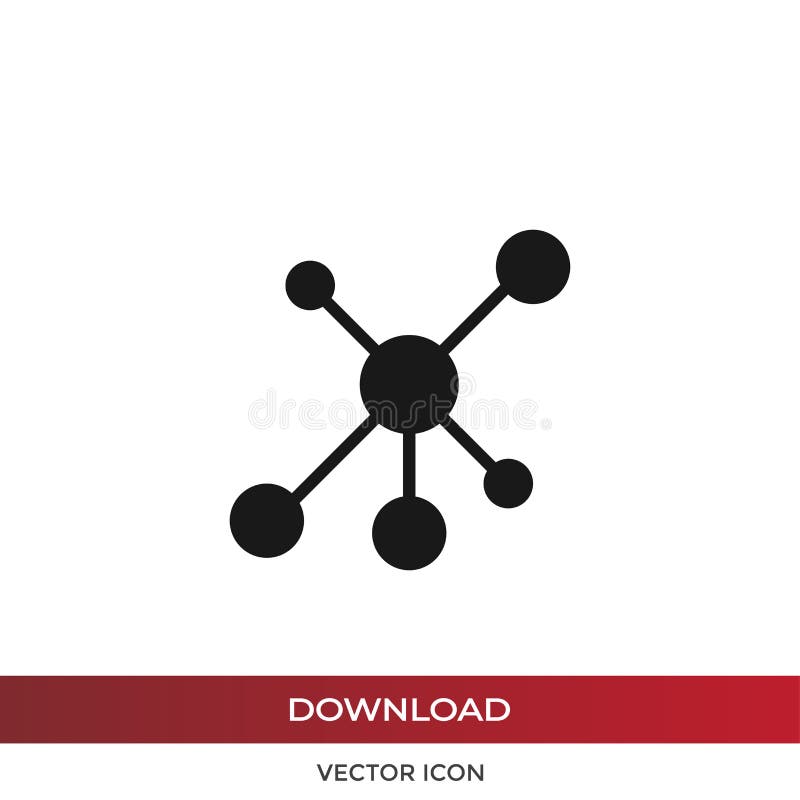 Network vector icon in modern design style for web site and mobile app stock illustration