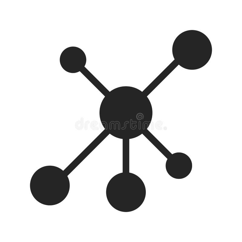 Network vector icon in modern design style for web site and mobile app stock illustration