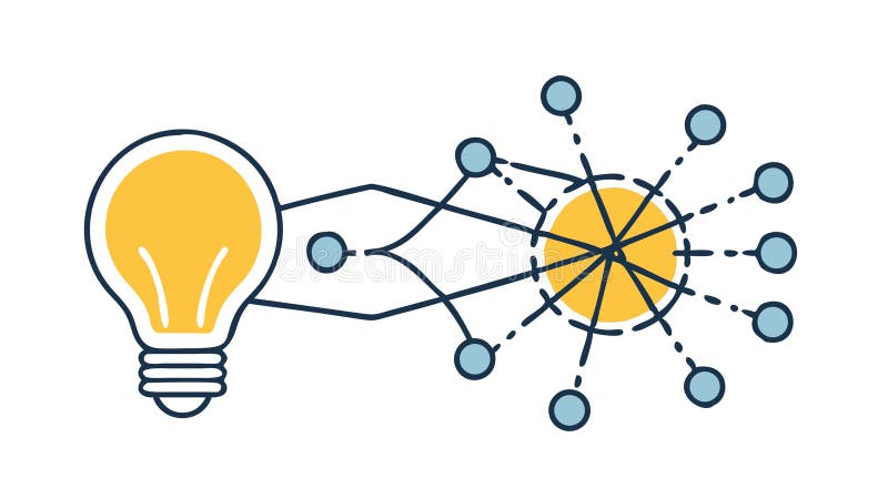 Networked Ideas, Collaborative Innovation, or Global Thinking, vector design Generative AI vector illustration