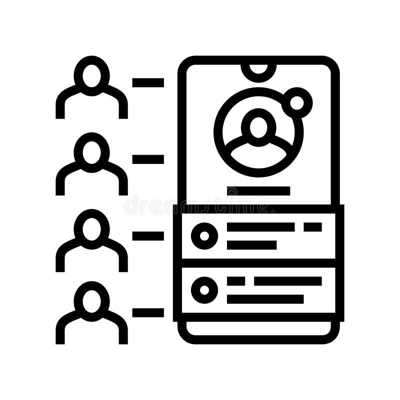 Networking application line icon vector illustration. networking application line icon vector. networking application sign. isolated contour symbol black illustration