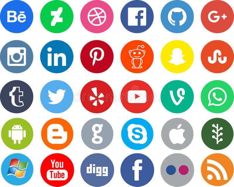 Networking Social Media Apps Editorial Stock Image - Illustration ...