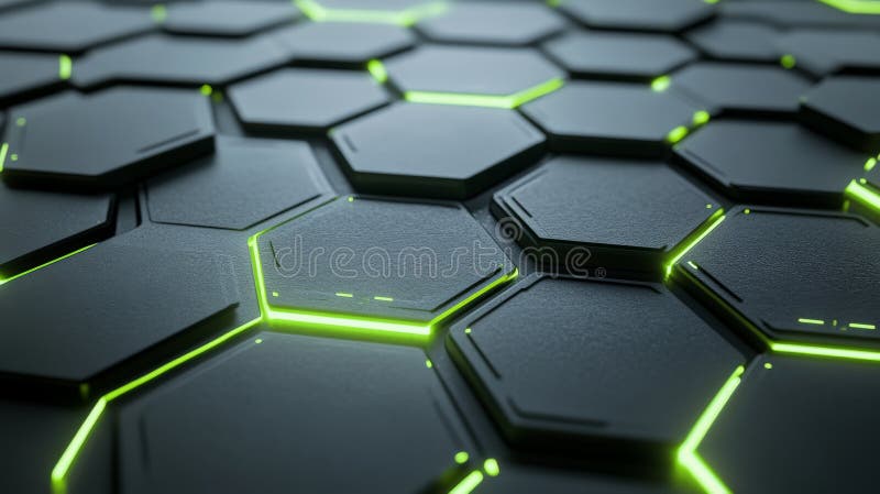 Networking-themed background with a grid of interconnected hexagons in light gray, highlighted with stock photo