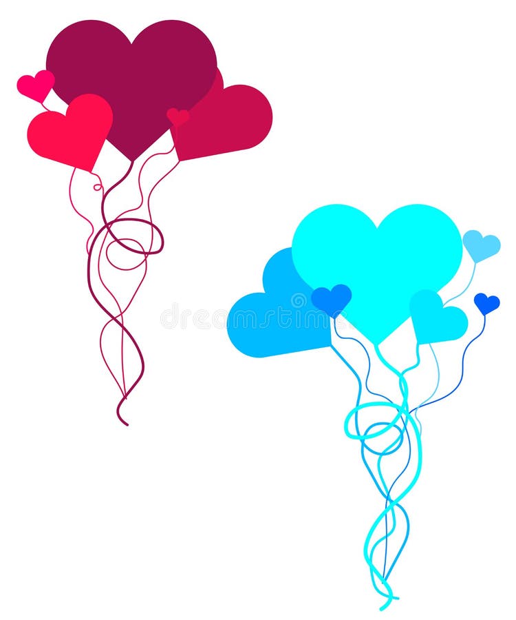 Netz-Valentinstaggrußkarte mit Rosa und roten Herzen Stellen Sie von geformten Ballonen des Herzens ein lizenzfreie abbildung Netz-Valentinstaggrußkarte mit Rosa und roten Herzen Stellen Sie von geformten Ballonen des Herzens ein lizenzfreie abbildung