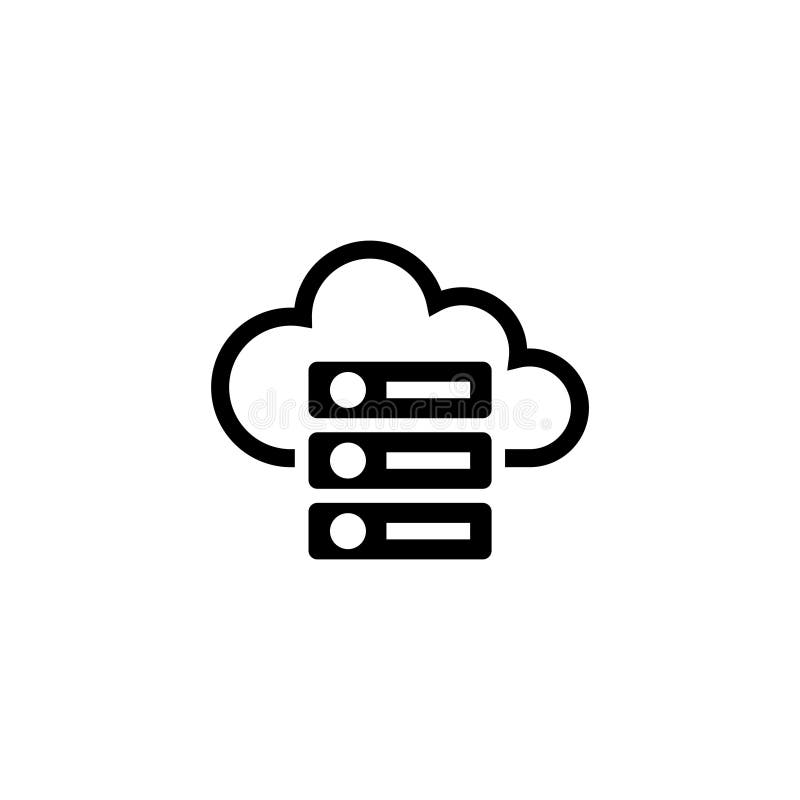 Netz-Wolken-Datenverarbeitungsserver, Datenbank-flache Vektor-Ikone bewirtend vektor abbildung Netz-Wolken-Datenverarbeitungsserver, Datenbank-flache Vektor-Ikone bewirtend vektor abbildung
