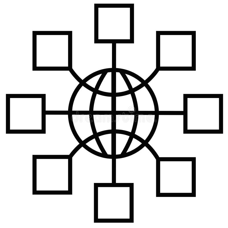 Netzwerk-Knotenpunkte vektor abbildung