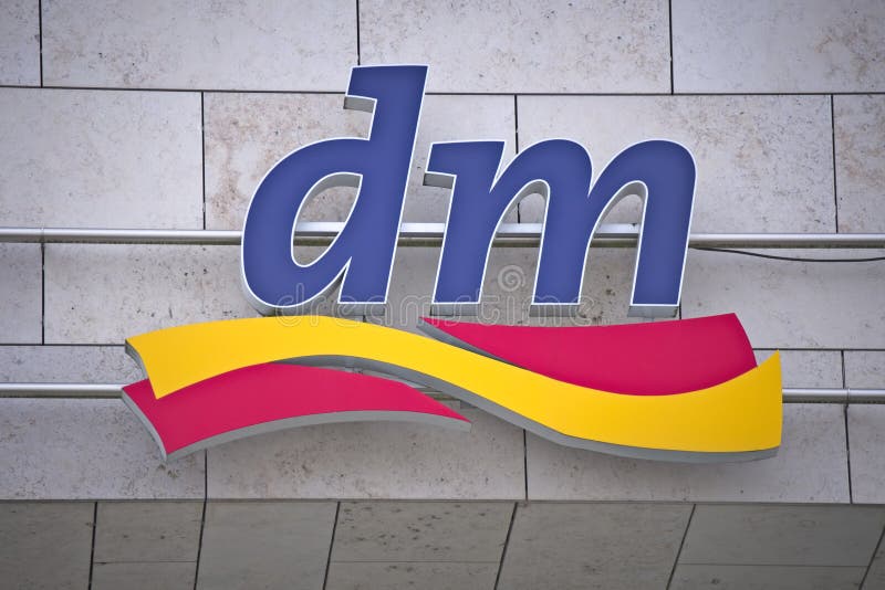 Neu-Ulm, Bavaria, Germany - May 15, 2021: Logo of DM Drug Store in Neu ...